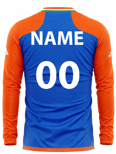 JerseyJunction Customized India 2025 Asia cup jersey v neck full sleeve