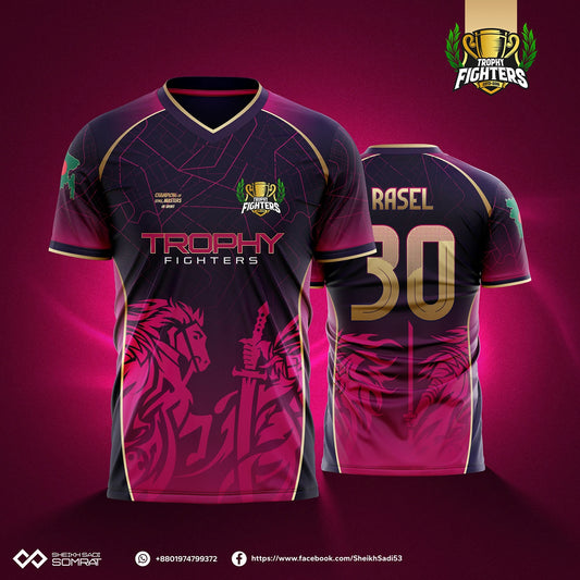 Trophy fighters Customized Esports Gaming Jerseys – Add Name, Number & Logo