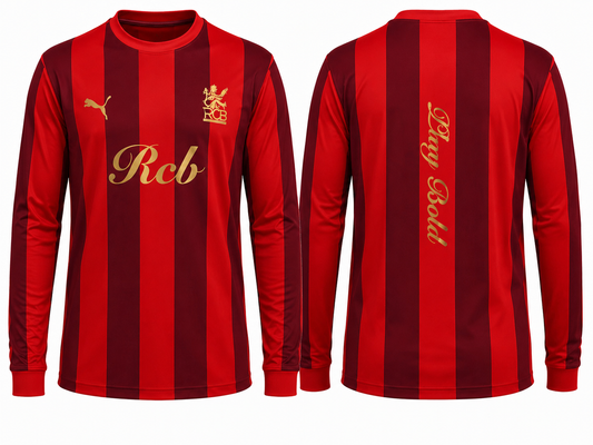 JerseyJunction Customized RCB Royal challengers Bangalore Jersey design Red full sleeves