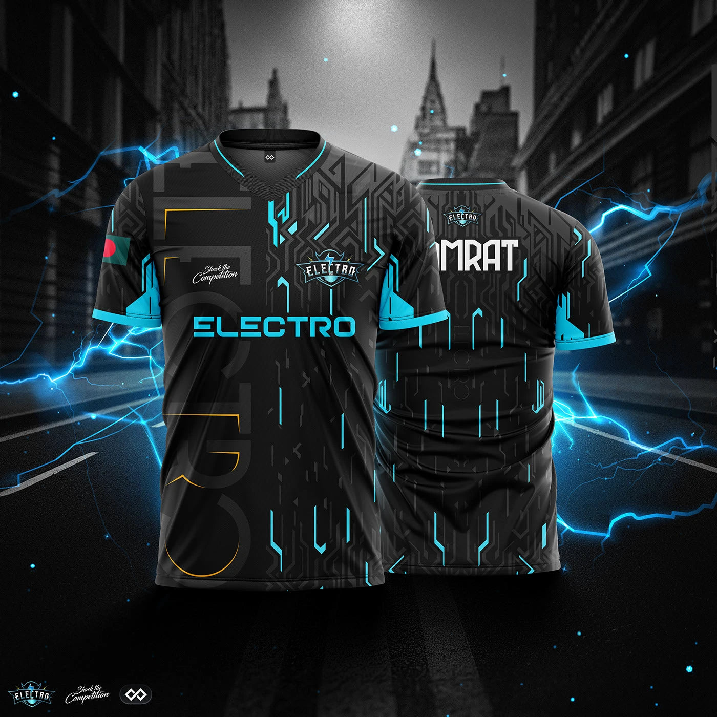 Electro fighters Customized Esports Gaming Jerseys – Add Name