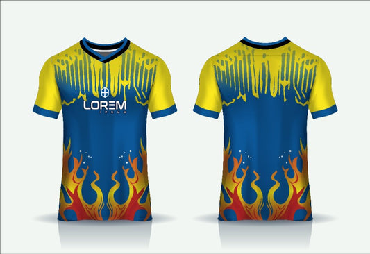 Custom V-Neck Sports Jersey with Name, Number & Logo