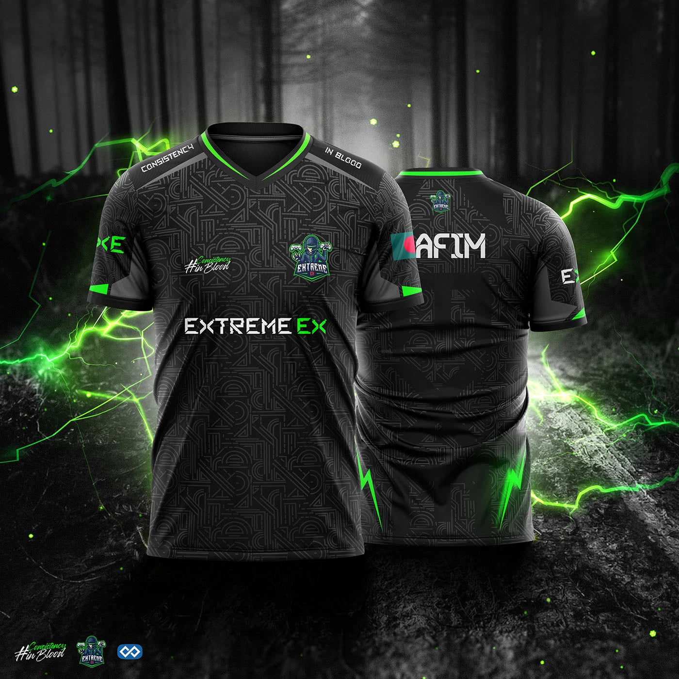 Extreme ex fighters Customized Esports Gaming Jerseys – Add Name