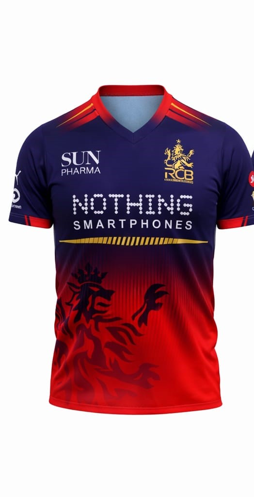 JerseyJunction Customized RCB  latest 2026 Jersey V neck Half Sleeves