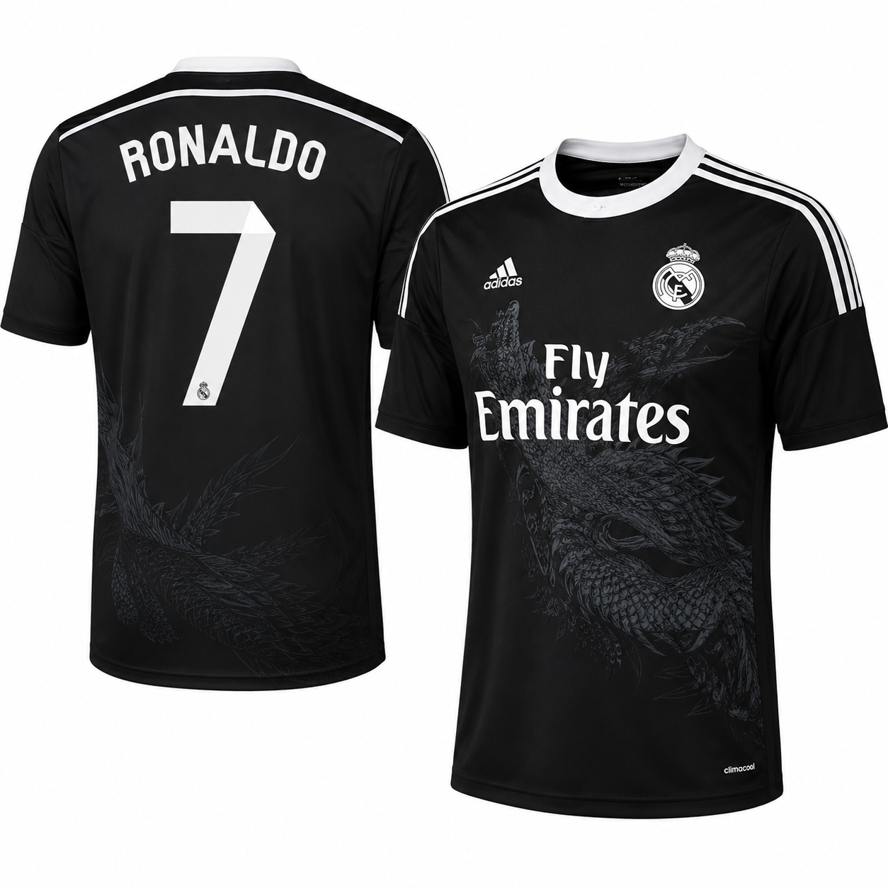 Jerseyjunction Cristiano Ronaldo #7 Black Dragon Edition Football Jersey – Custom Name & Number