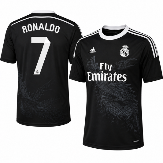 Jerseyjunction Cristiano Ronaldo #7 Black Dragon Edition Football Jersey – Custom Name & Number