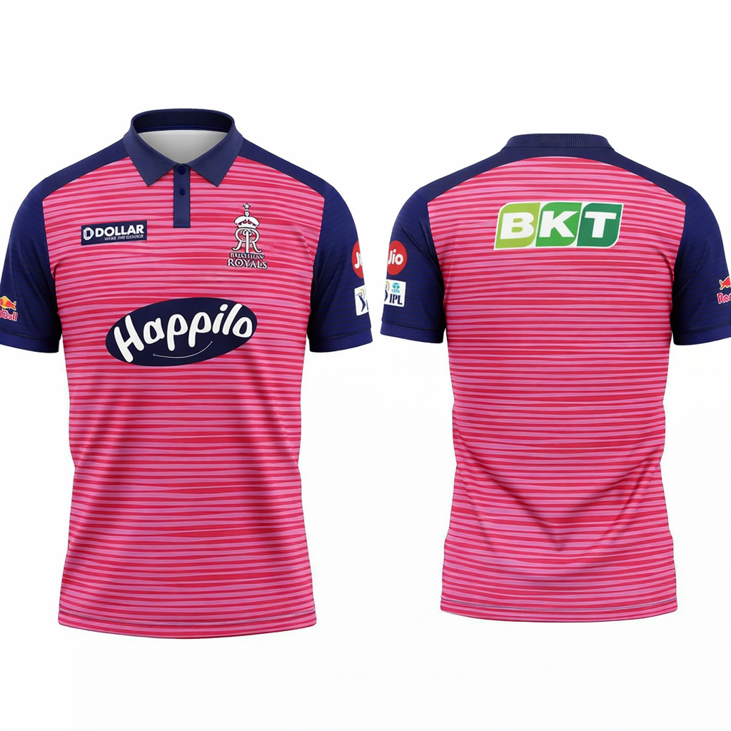 JerseyJunction Customized Rajasthan Royals IPL Replica Cricket Jersey 2022