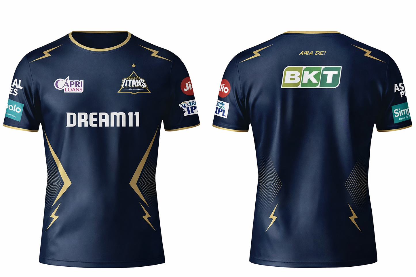JerseyJunction GT Gujrat titans half sleeve round neck customized jersey
