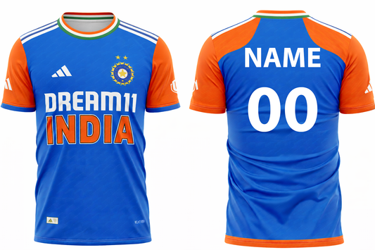 JerseyJunction Customized India round neck Half sleeve 2025 Asia cup jersey