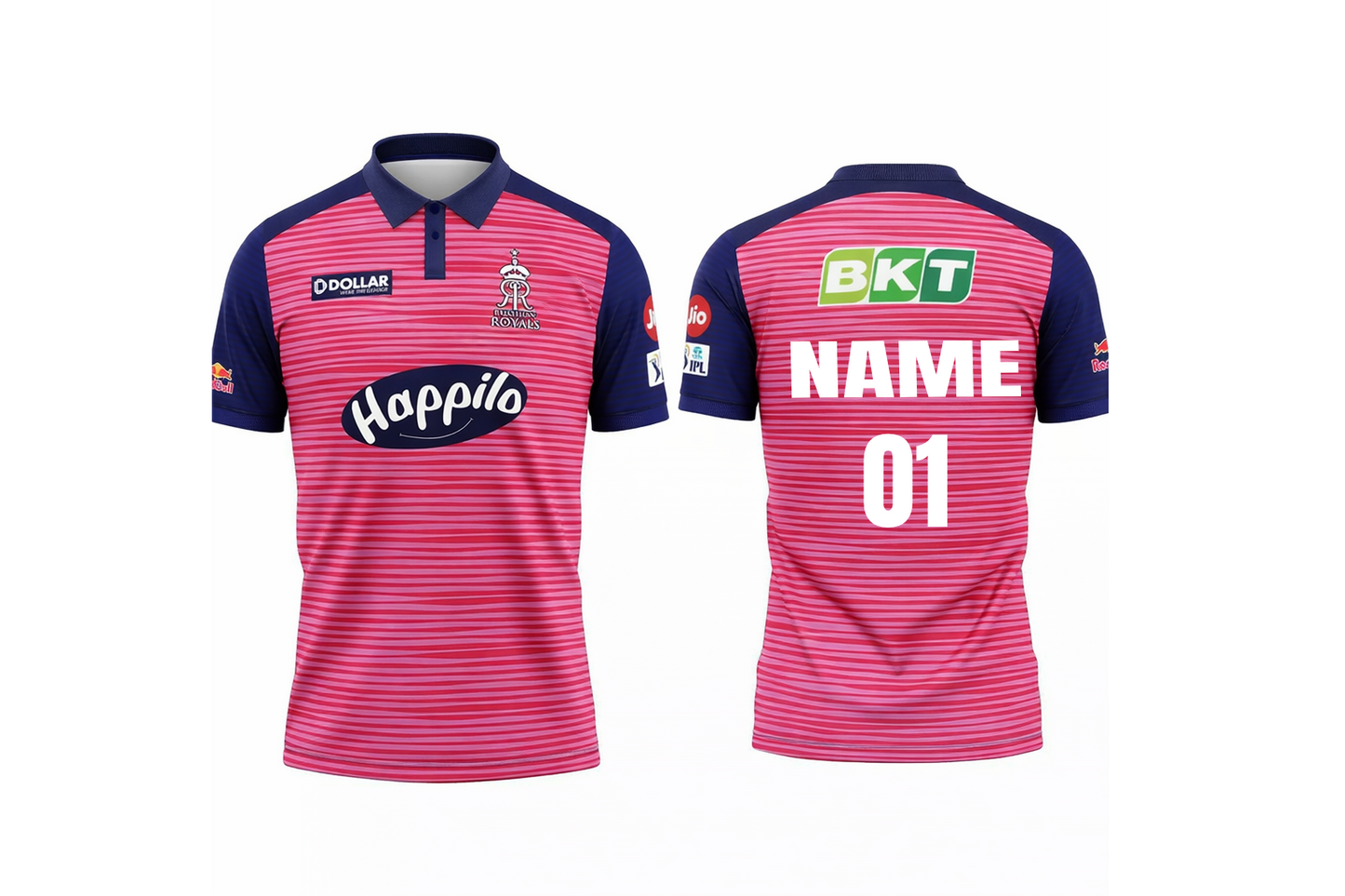 JerseyJunction Customized Rajasthan Royals IPL Replica Cricket Jersey 2022