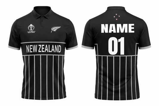 JerseyJunction Customized Replica New Zealand World Cup 2023 Half Sleeves Jersey