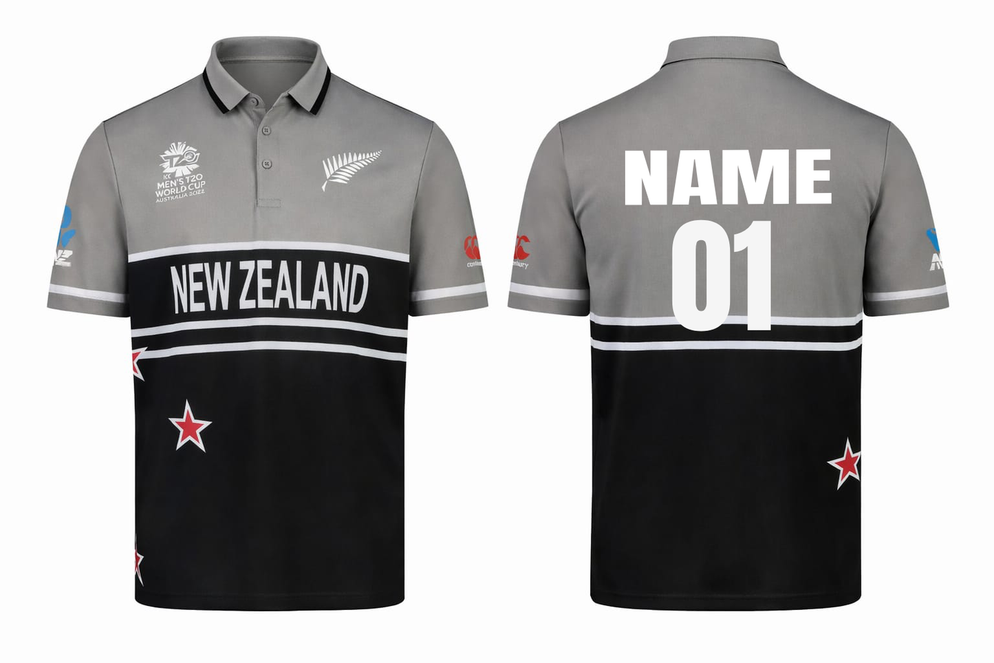 JerseyJunction Customized Replica New Zealand World Cup 2022 Half Sleeves Jersey