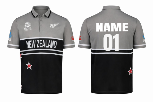 JerseyJunction Customized Replica New Zealand World Cup 2022 Half Sleeves Jersey