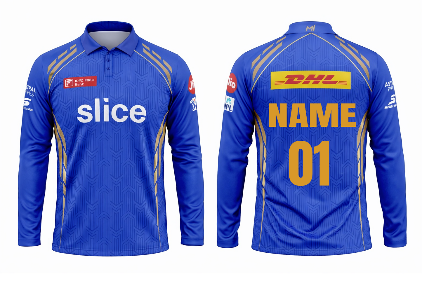JerseyJunction Customized Mumbai Cricket Fan Jersey Full sleeves 2024