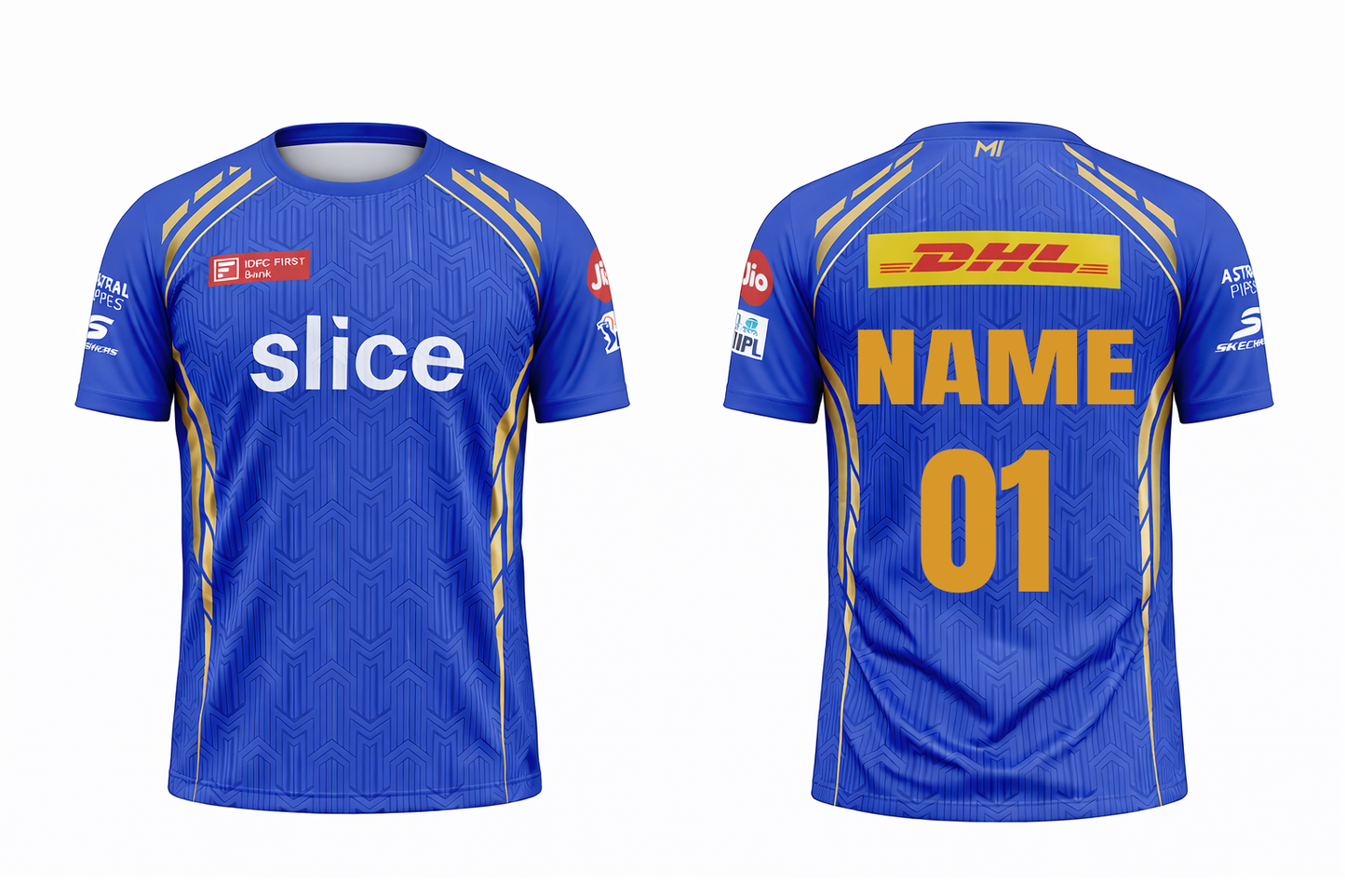 JerseyJunction Customized Mumbai Cricket Fan Jersey round neck 2024