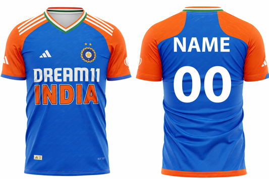 JerseyJunction Customized India 2025 Asia cup V neck jersey