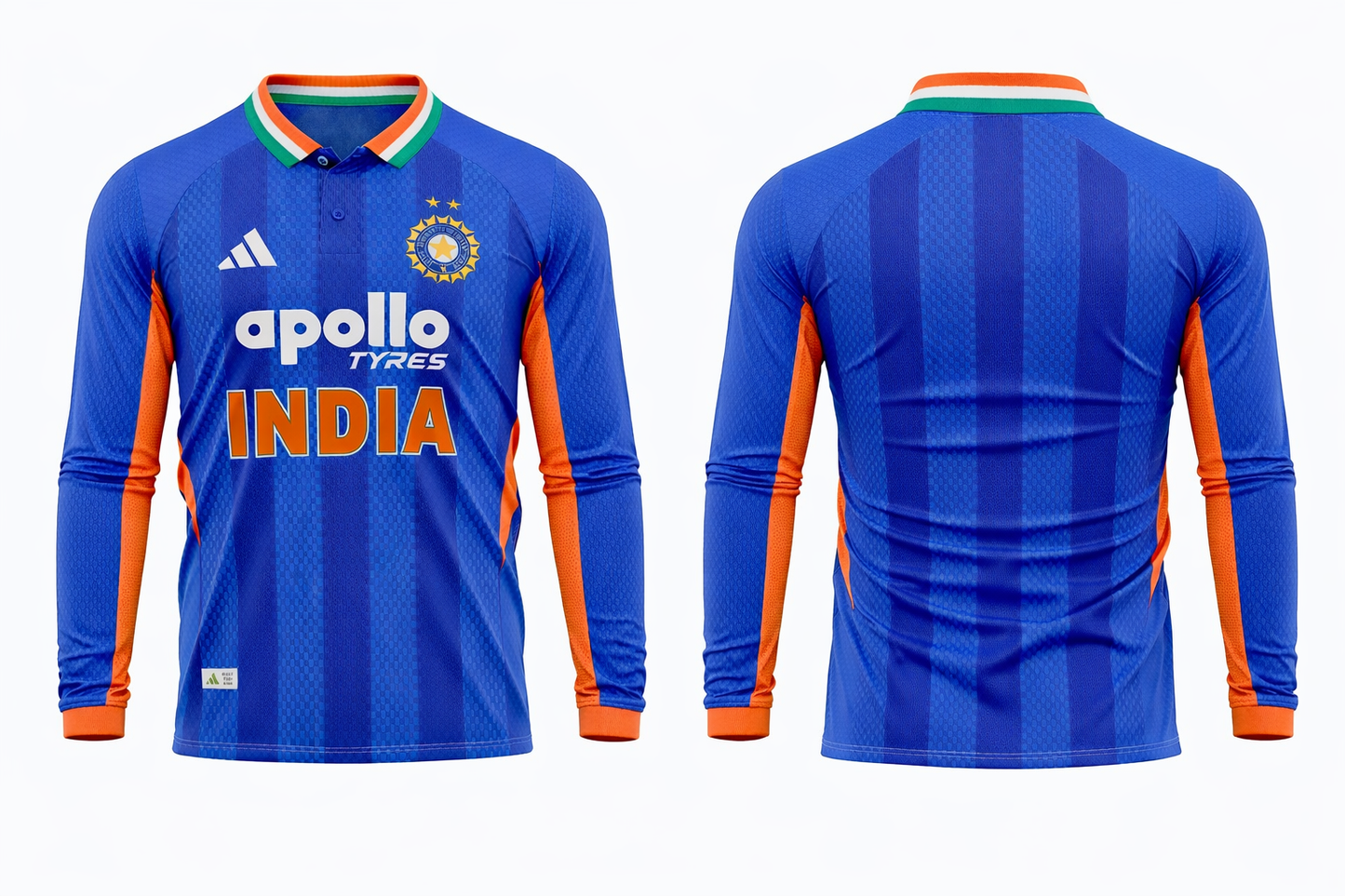JerseyJunction Customized India 2026 Polo neck full sleeves World cup jersey