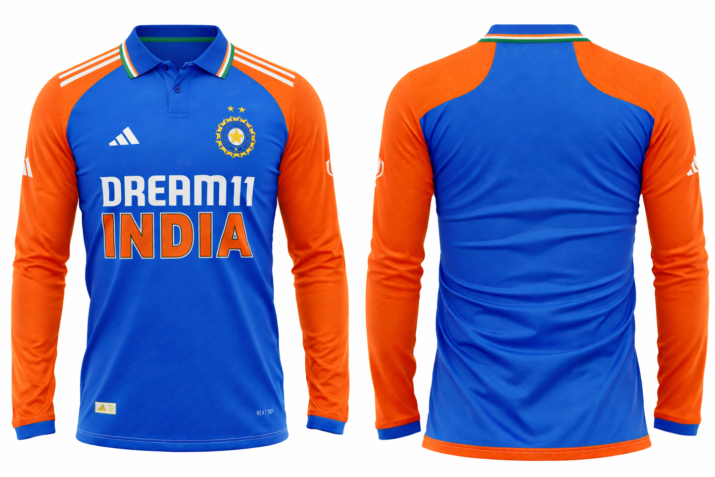 JerseyJunction Customized India 2025 Asia cup Polo neck full sleeve jersey