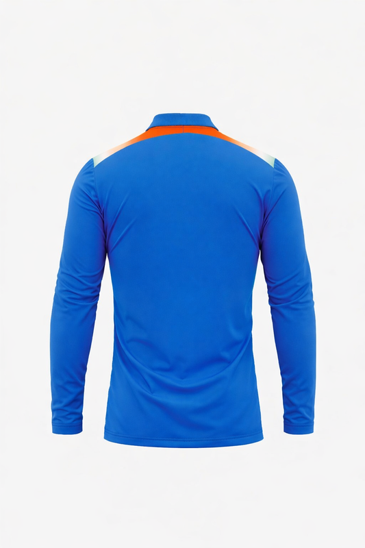 Customized India odi jersey polo neck full sleeve add your name and number