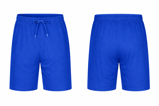 Plain shorts royalblue color