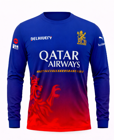 JerseyJunction Customized Bengaluru IPL Jersey 2024 round neck full sleeve
