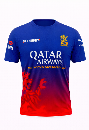 JerseyJunction Customized Bengaluru IPL Jersey 2024 round neck half sleeve