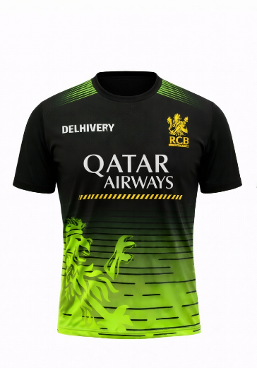 JerseyJunction Customized Bengaluru IPL Jersey 2024 round neck half sleeve green jersey