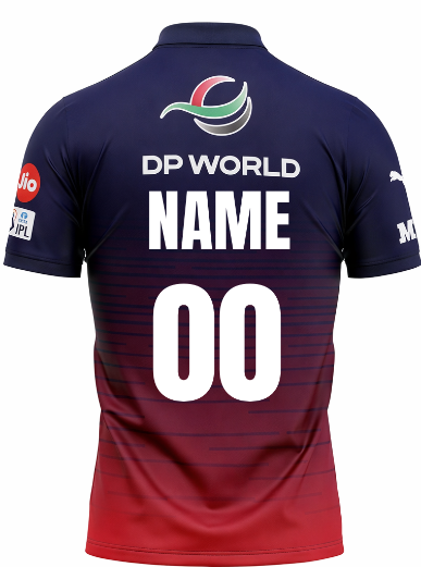 JerseyJunction Customized Bengaluru IPL Jersey 2022 polo neck half sleeve