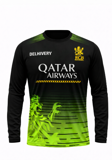 JerseyJunction Customized Bengaluru IPL Jersey 2024 round neck full sleeve green jersey