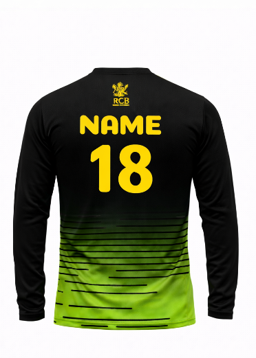 JerseyJunction Customized Bengaluru IPL Jersey 2024 round neck full sleeve green jersey