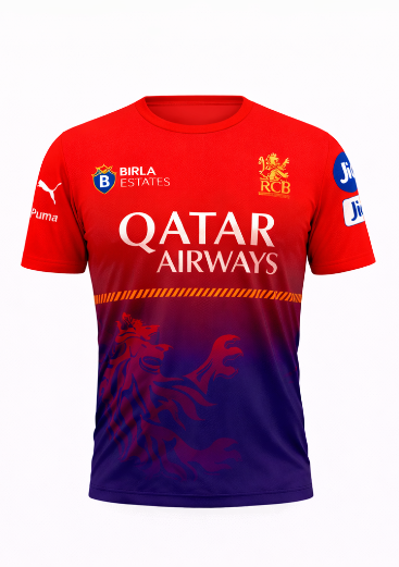 JerseyJunction Customized Bengaluru IPL practice round neck Jersey 2025