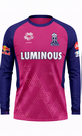 JerseyJunction Customized Rajasthan Royals Round neck full sleeves IPL Cricket Jersey