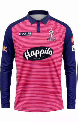 JerseyJunction Customized Rajasthan Royals polo neck full sleeves Replica Jersey 2022
