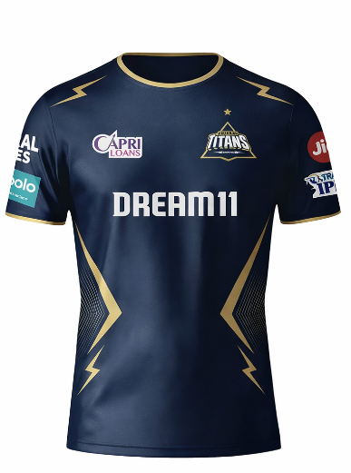 JerseyJunction GT Gujrat titans half sleeve round neck customized jersey