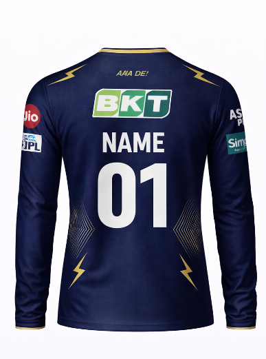 JerseyJunction customized GT Gujrat titans full sleeve v neck jersey