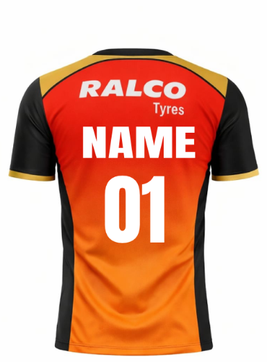JerseyJunction customized Sunrisers Hyderabad IPL Replica Jersey 2022 round neck