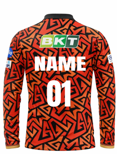 JerseyJunction customized Sunrisers Hyderabad IPL Replica full sleeves Jersey 2025