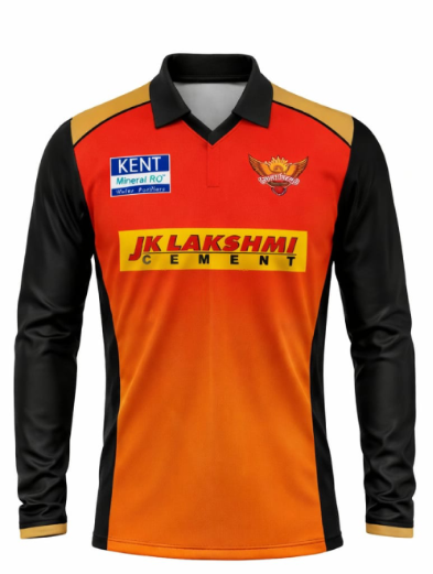 JerseyJunction customized Sunrisers Hyderabad IPL Replica Jersey 2022 full sleeves