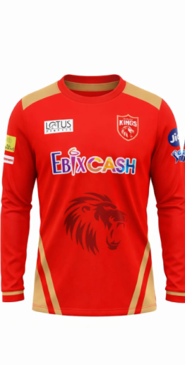 JerseyJunction customized Punjab Kings IPL Jersey 2024 full sleeves round neck