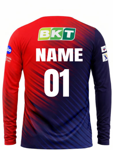 JerseyJunction Customized Replica Delhi IPL Jersey round neck full sleeves 2022