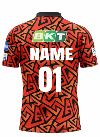 JerseyJunction Customized Sunrisers Hyderabad IPL Replica Jersey 2025