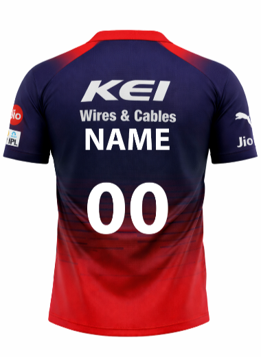 JerseyJunction Customized Bengaluru IPL Jersey 2023 polo neck half sleeves
