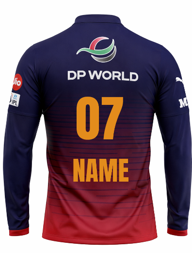 JerseyJunction Customized Bengaluru IPL Jersey 2022 polo neck full sleeve