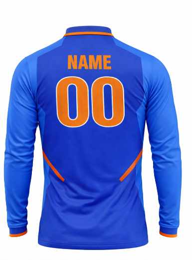 JerseyJunction Customized India World Cup 2016 Cricket Jersey Polo neck full sleeves