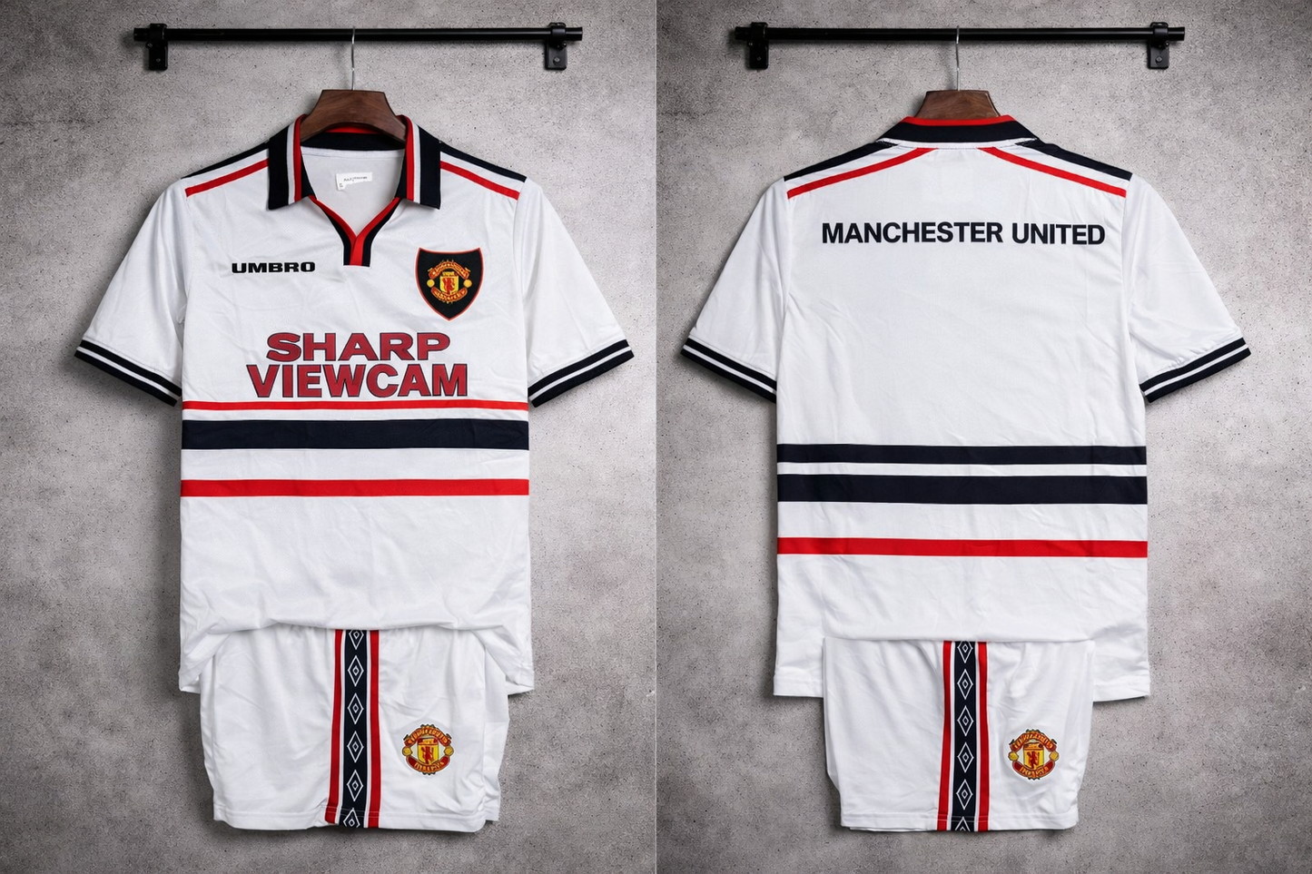 JerseyJunction Manchester United Away 1997-98 Retro Jersey with Shorts
