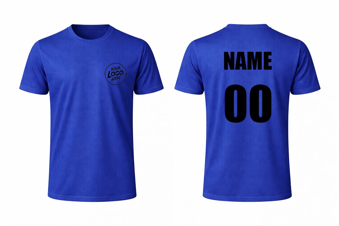 Customized Royal blue Jersey with Logo, Number & Design Printing
