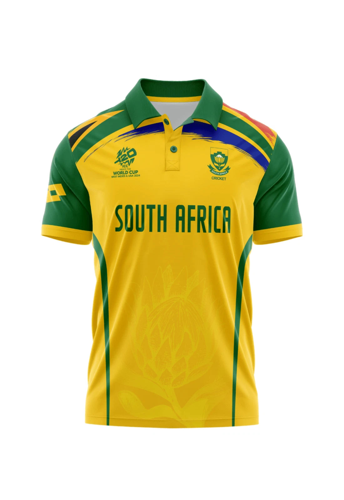 JerseyJunction Customized Replica T20 World Cup Jersey 2024 South Africa Cricket Jersey